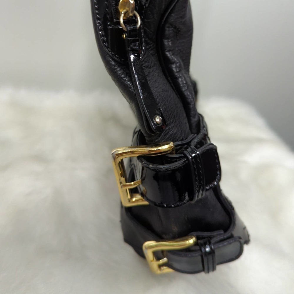 BCBG MAX AZRIA Patent Leather Quilted Purse Black - Picture 7 of 12